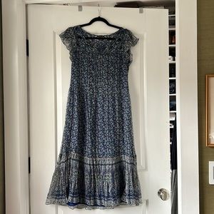 Massimo Dutti blue floral dress. Size 8